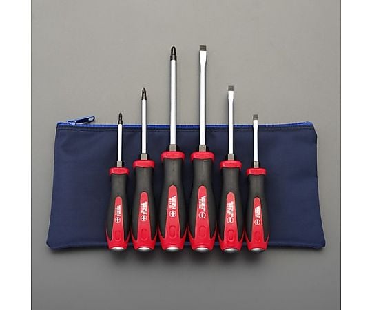 ６本組 ドライバー(貫通柄･手元六角/ｹｰｽ付)