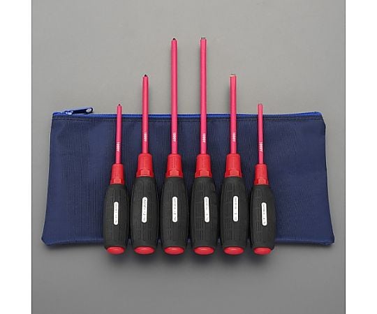 ６本組 [+ -]ドライバー(絶縁/ｹｰｽ付)