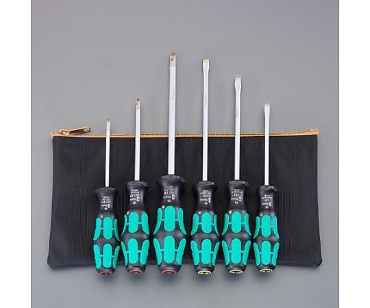 ６本組 [+ -]ドライバー・ｿﾌﾄｸﾞﾘｯﾌﾟ(ｹｰｽ付)