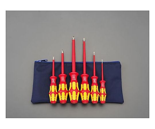 ６本組  絶縁[+ -]ドライバー(ｹｰｽ付)