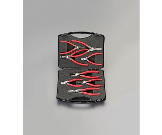 8本組 スナップリングプライヤー（軸・穴用/ケース入）