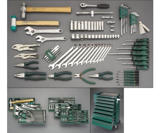 78 1121 99 93個組 ツールワゴン付工具セット トレー入 Ea6sv Axel アズワン 78 1121 99 93個組 ツールワゴン付工具セット トレー入 Ea6sv Axel アズワン