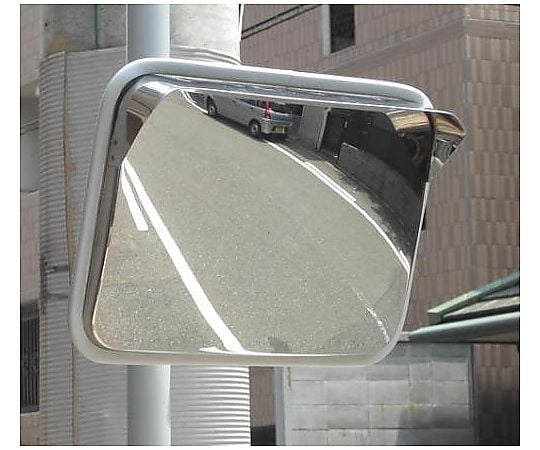 320x225mm 凸面ミラー(角型･ｽﾃﾝﾚｽ製/ｸﾞﾚｰ)