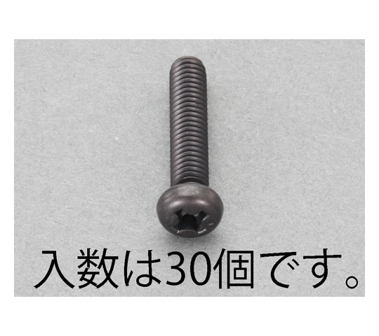 M3x 8mm ナベ頭小ねじ(ｽﾃﾝﾚｽ/黒色/30本)　EA949TE-308