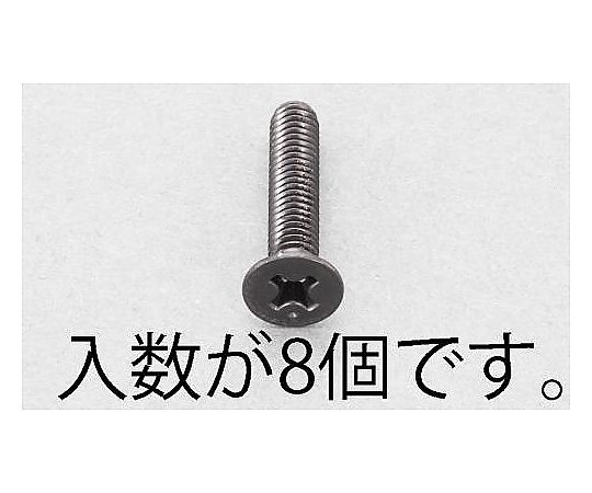 M6x25mm 皿頭小ねじ(ｽﾃﾝﾚｽ/黒色/8本)
