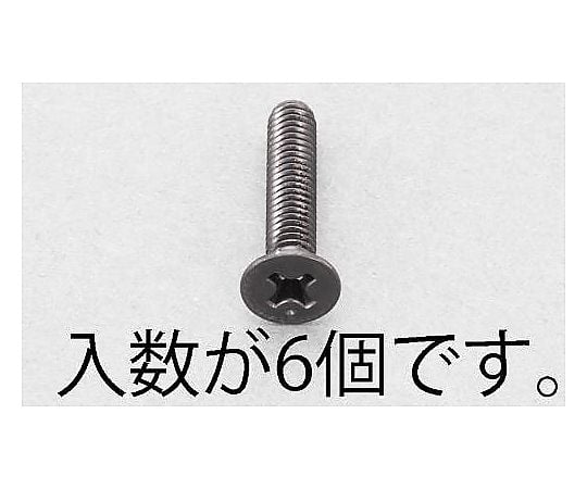 M6x30mm 皿頭小ねじ(ｽﾃﾝﾚｽ/黒色/6本)