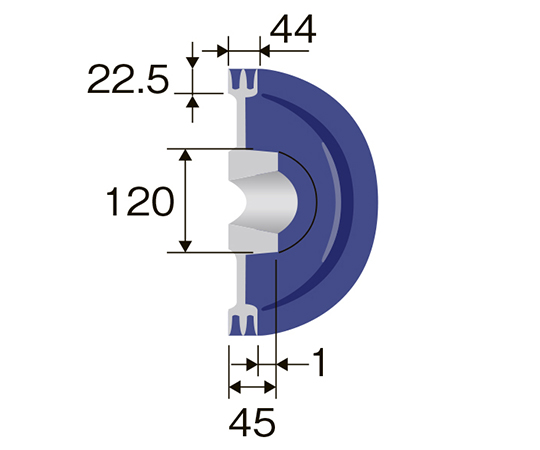 78-1162-97 [2本構]Vプーリー（B） 280mm EA968A-122 【AXEL】 アズワン