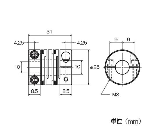 10 x 10mm/25mm ﾌﾚｷｼﾌﾞﾙｶｯﾌﾟﾘﾝｸﾞ(ｸﾗﾝﾋﾟﾝｸﾞ)