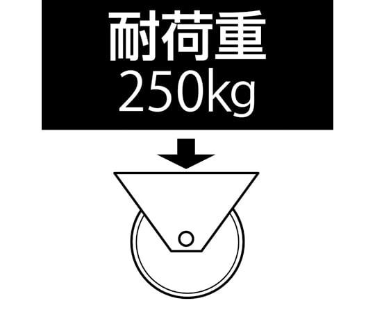 78-1170-31 125mmキャスター(自在・後ブレーキ付・ステンレス製