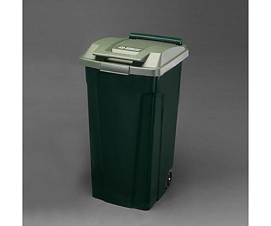 90L ダストボックス(ｷｬｽﾀｰ付/ｸﾞﾘｰﾝ)