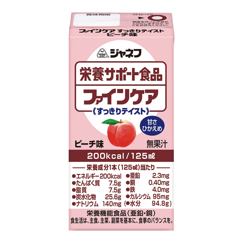 8-012-04 ジャネフ ファインケア（すっきりテイスト）ピーチ味 1箱（12本入） 