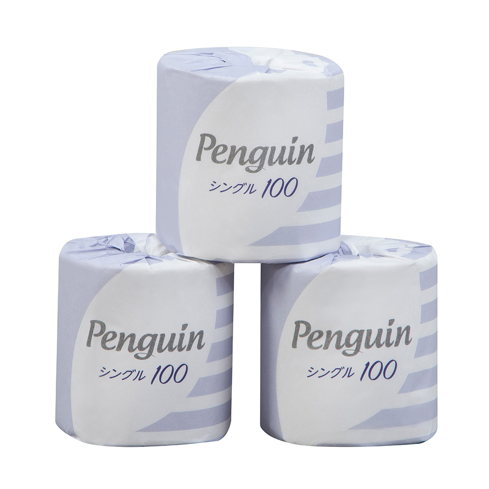 8-152-01 トイレットペーパー シングル100（Penguin・ペンギン）