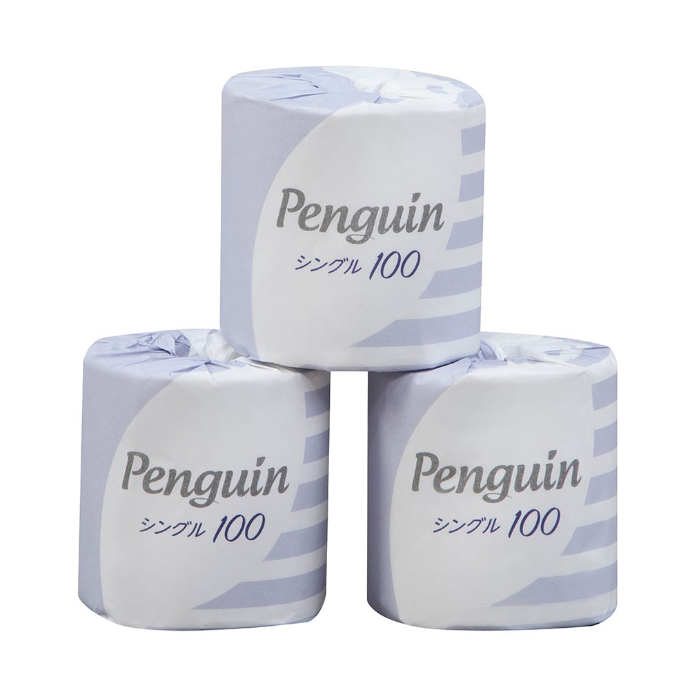 トイレットペーパー シングル100（Penguin・ペンギン）1箱（1巻×80包入）