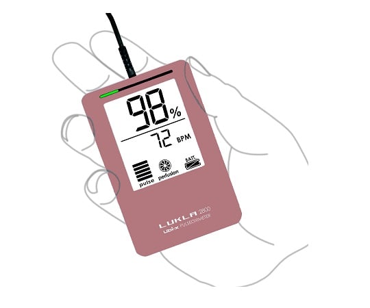 8-1582-04 パルスオキシメーター ピンク LKL2800m/PK 【AXEL