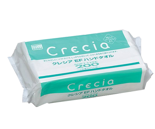クレシア8-1667-02クレシアＥＦハンドタオルソフト２枚重ね２１８×２３０ｍｍ３７００５Ｂ２００組入【1袋(200組入)】(as1-8-1667-02)