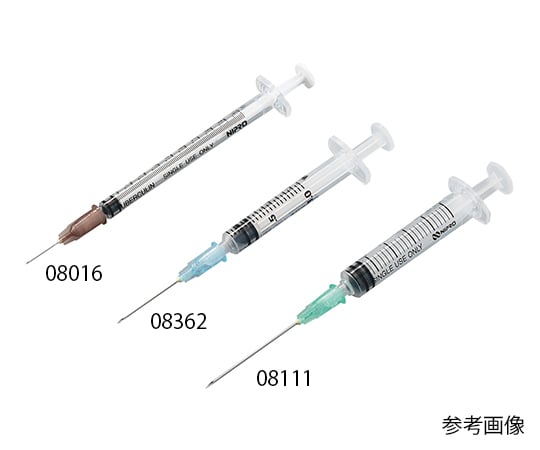 8-1701-14 シリンジ(針付き) 5mL 21G 1・1/2(38mm) RB 100本入 8516