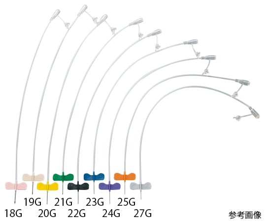 8-1765-11-51 （分割）翼状針 22G×16mm ブラック 1パック（10本入
