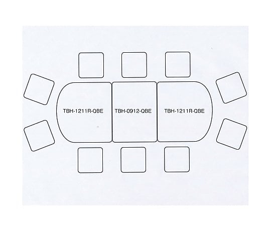 8-1989-01　高さ調節ができるテーブル　（１２００×１１００×６６０〜７３０ｍｍ）[個](as1-8-1989-01)