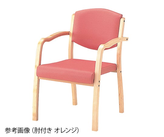 椅子 （ホープ） 肘付き （540×590×800mm/オレンジ） HPE-150-V