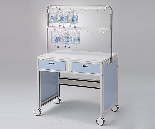 取扱を終了した商品です］ナビス点滴処置車 ラベンダー 950×700×1550mm 