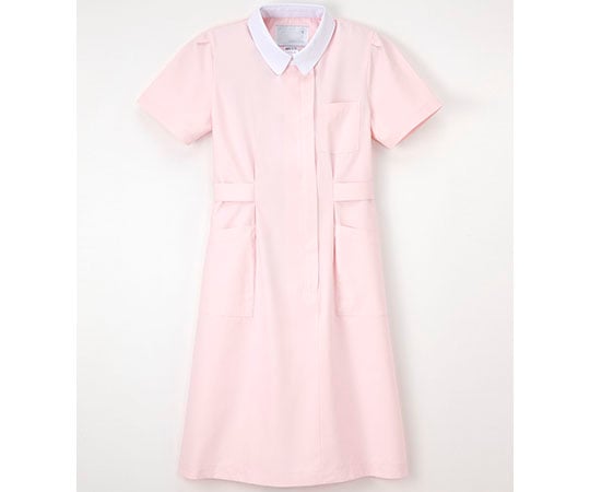 取扱を終了した商品です ナースウェア 白襟 ワンピース ピンク ｌｌ Kes 1177 8 2224 04 Axel アズワン