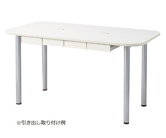 8-2555-01 ナーステーブル(天板配線穴有) 1500×900×750mm 1590L-WC