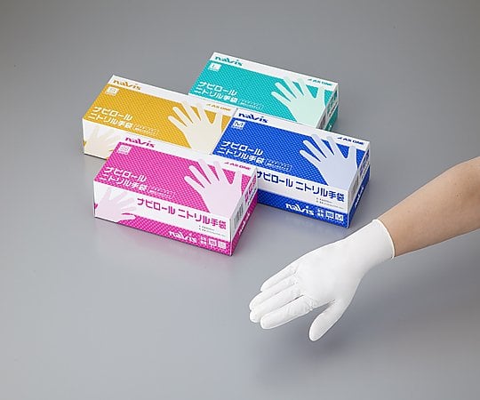 取扱を終了した商品です］8-2584-01 ナビロールニトリル手袋 ホワイト