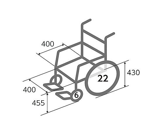 8-2738-01 横乗り車椅子 （自走式／ノーパンクタイヤ／ネイビーチェック） LK-2-54