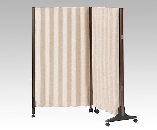 衝立　　ロータイプ・アコーディオン　コーナー用　（ライトオレンジ）