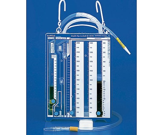 8-2956-02 チェストドレーンバック Q－1タイプ シリコンチューブ1.3m 2200mL MD-89110