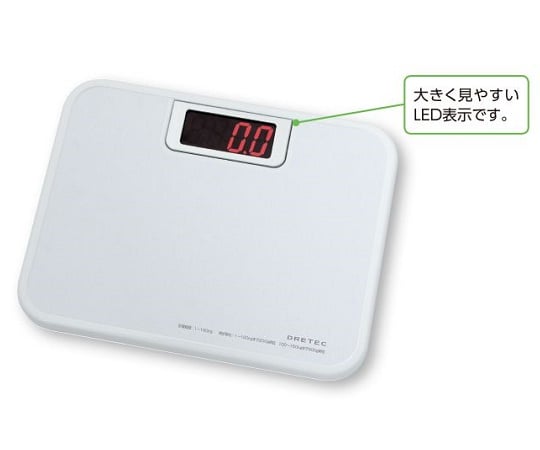 取扱を終了した商品です］8-3246-01 体重計 大表示 BS-116WT 【AXEL