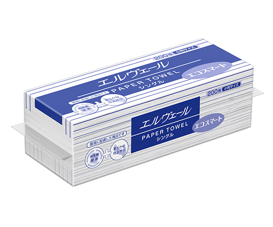 エリエール(大王製紙)8-3547-71ペーパータオル（エルヴェール　エコスマート）　小判　200枚入×42袋