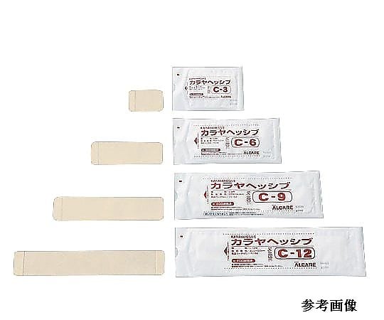 8-3597-01 カラヤヘッシブ・クリアータイプ C-3号 75×50mm 1箱（10枚入