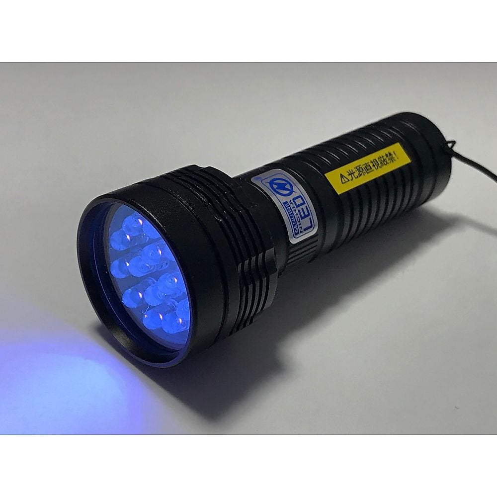 ブラックライト φ38×100mm 14灯 UV-LED375-14FB-