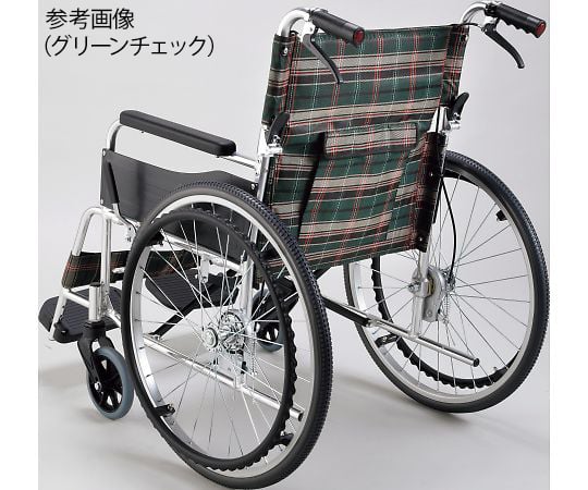 マキテック ワイドタイプ車いす KS50M-46GCS グリーンチェック 429596