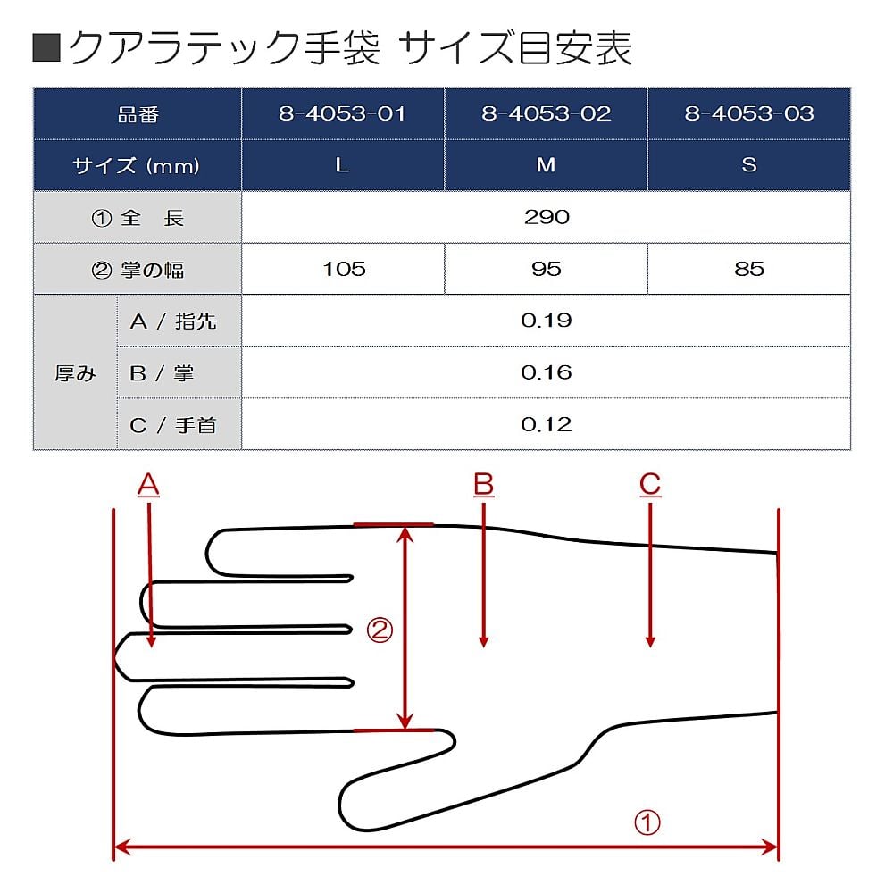 ロピア 爆買い 8-4053-01 クアラテック手袋（パウダーフリー） L 1箱（100枚入 衛生・清拭