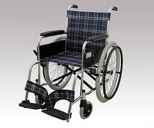 8-4312-01　車椅子　（自走式／スチール製／背面ポケット付き）[個](as1-8-4312-01)