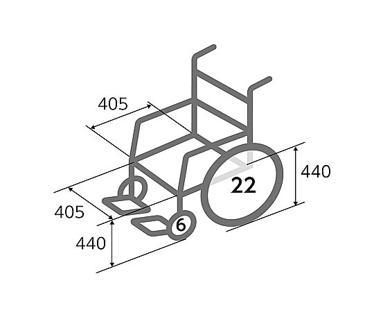 8-4312-01　車椅子　（自走式／スチール製／背面ポケット付き）[個](as1-8-4312-01)