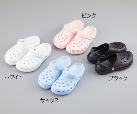 8-4329-02サンダル（クロッグタイプ／女性用）サックス／２３．０～２３．５ｃｍ【1足】(as1-8-4329-02)