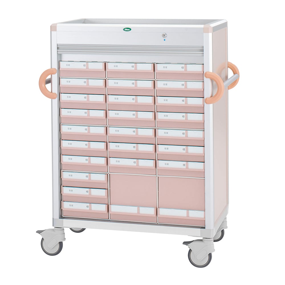 与薬カート（薬袋・ボトル入れ付き）　944×505×1236mm