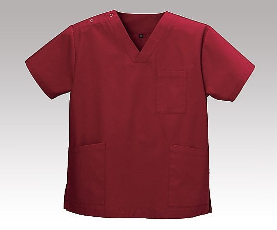 ウェア スクラブ（右肩ドットボタン留め／両脇スリット）ヴィンテージワイン／M