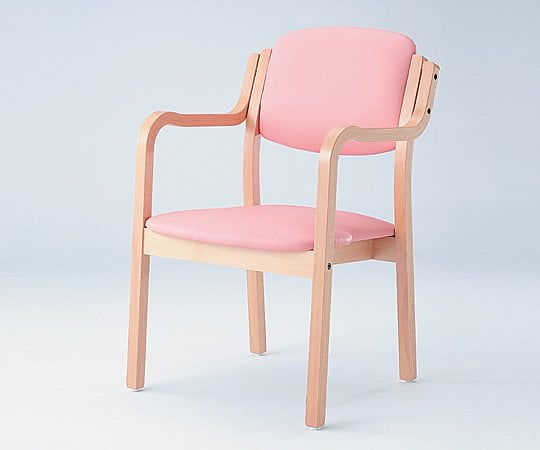8-4492-01　立ち上がりに便利な椅子　（アイリス）　（浅型／５２０×５５０×８００ｍｍ／ピンク）[個](as1-8-4492-01)
