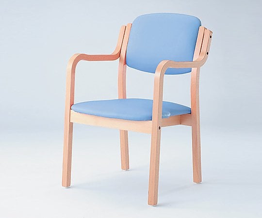 8-4492-02　立ち上がりに便利な椅子　（アイリス）　（浅型／５２０×５５０×８００ｍｍ／ブルー）[個](as1-8-4492-02)