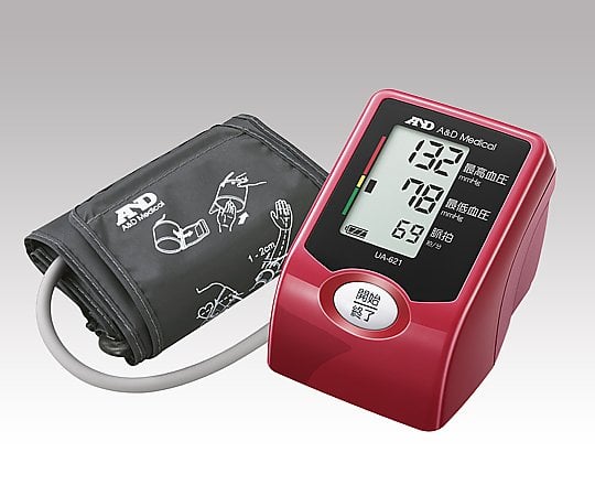 8-4518-03 電子血圧計 (スマート・ミニ) UA-621R 赤
