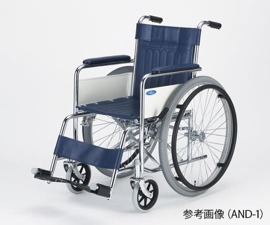 8-4968-01 車椅子 （自走式／スチール製／ノーパンクタイヤ