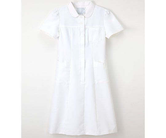 取扱を終了した商品です ナースウェア パフスリーブ ワンピース ホワイト ll Cf 4807 Ll ホワイト 8 48 04 Axel アズワン