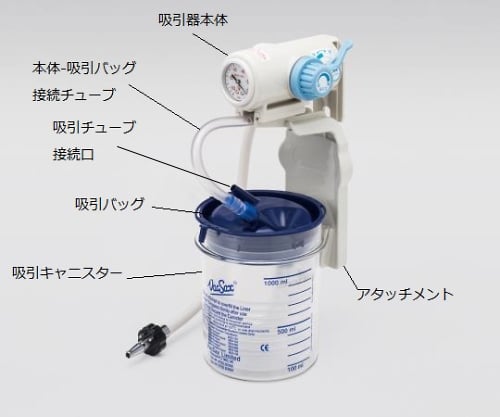 壁掛吸引器（ディスポタイプ）用吸引バック 1L 凝固剤付 1箱（25個入）　｜アズキッチン【アズワン】