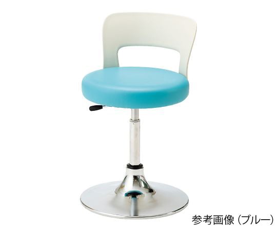 8-5321-14　メディカルソフトスツール　背付き　ミントグリーン CA-14BL-Z