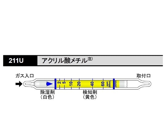 8-5352-01 ガス検知管 アクリル酸メチル 211U