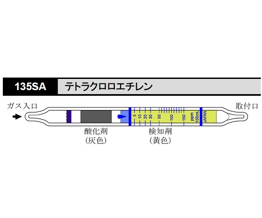 8-5353-42 ガス検知管 テトラクロロエチレン 135SA